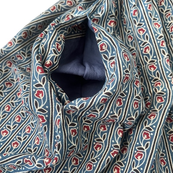 April Cornell Blue Floral Embroidered Ancient Vines Sleeveless Midi Dress Large - Picture 6 of 6